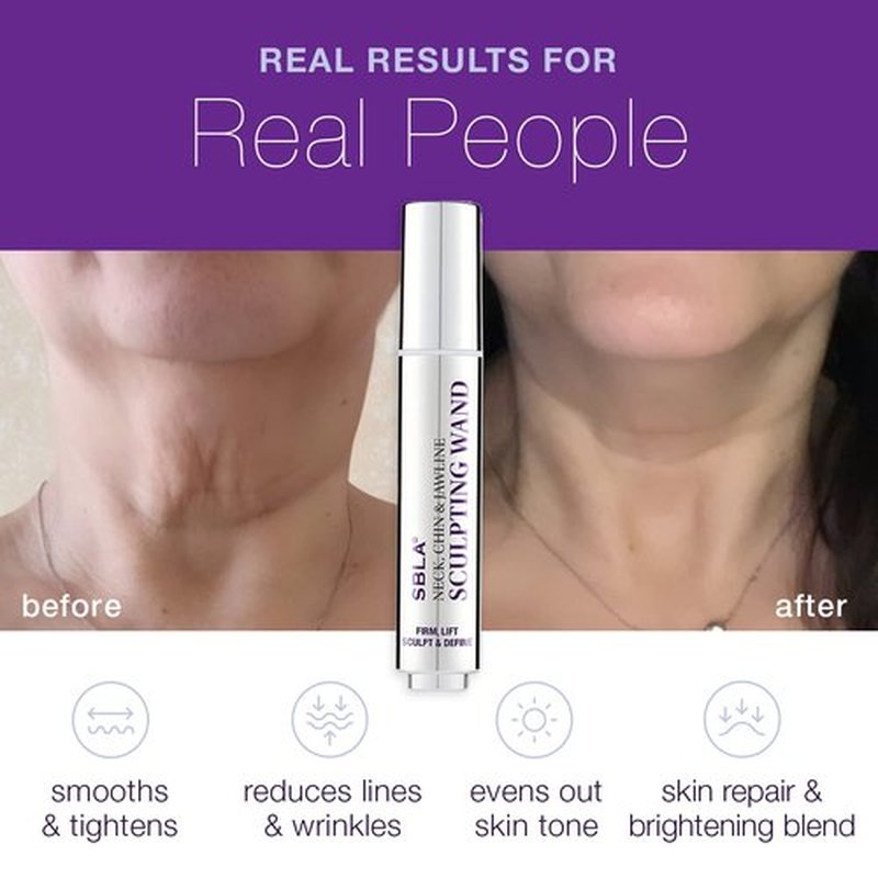 SBLA Beauty - Neck & Jawline Sculpting Wand 0.7 Fl Oz | Lifts, Firms & Smooths Skin Tone