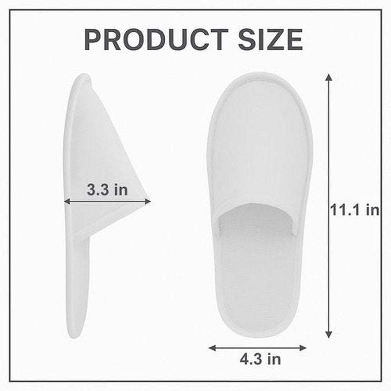 Celmuron 24 Pairs Disposable Slippers for Guests – Soft Fleece Surface, Individually Wrapped Bulk Spa Slippers for Hotel, Travel, Beauty Salon, Home Use(White)