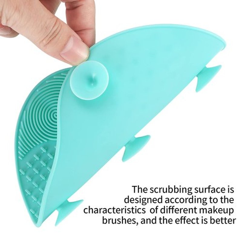 Skiennix Silicone Makeup Brush Cleaning Mat - Portable Suction Cup Cleaner for Brushes | 2 Pcs Set