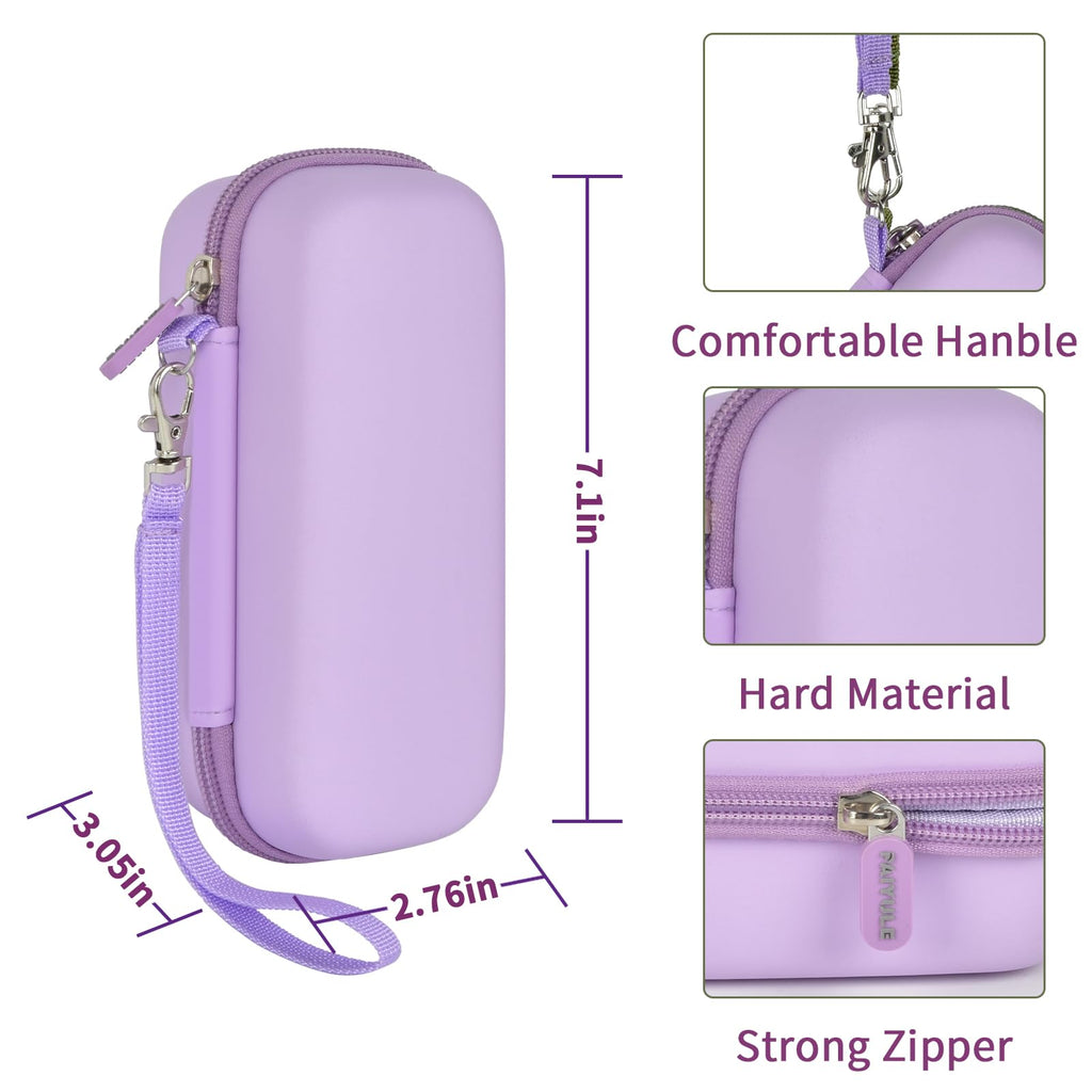 PAIYULE Case for MANSPOT for Meridian Body Hair Trimmer for Men, Electric Beard Shaver Storage Holder for LADYSPOT Pubic Razor and Extra Blade Heads- Box Only (Purple)