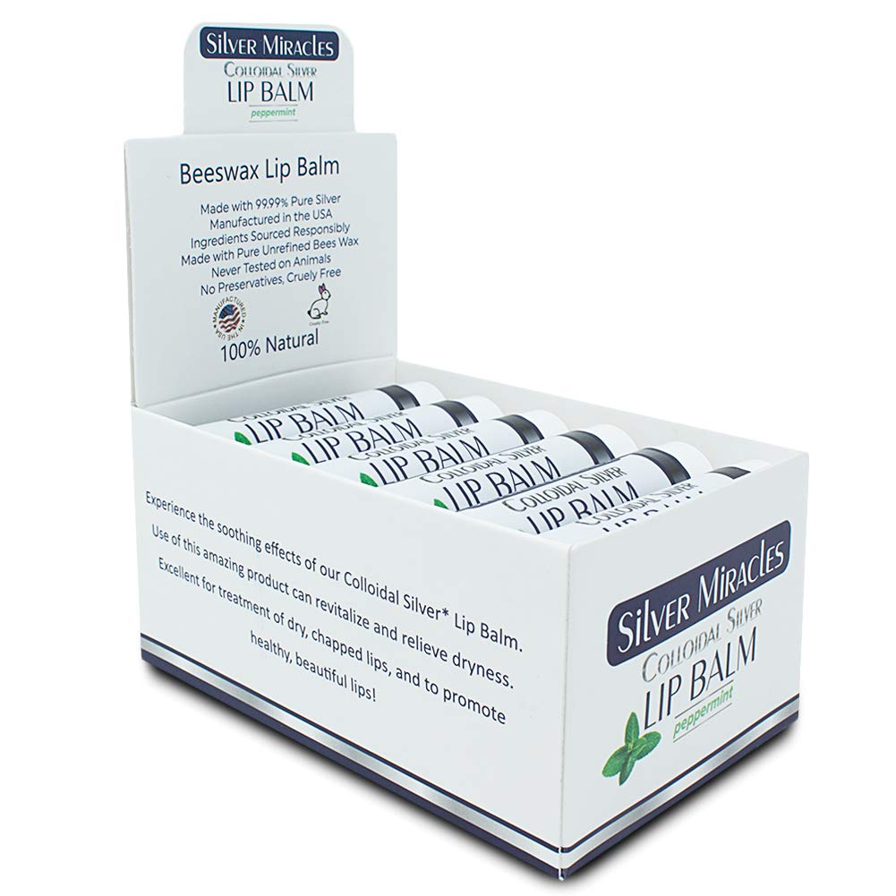 Silver Miracles Colloidal Silver Lip Balm 18-pk Retail Box