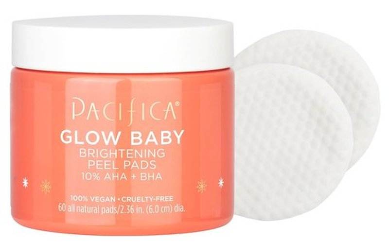 Pacifica Brightening Peel Pads - Glow Enhancing Exfoliation | 60 Count for Radiant Skin