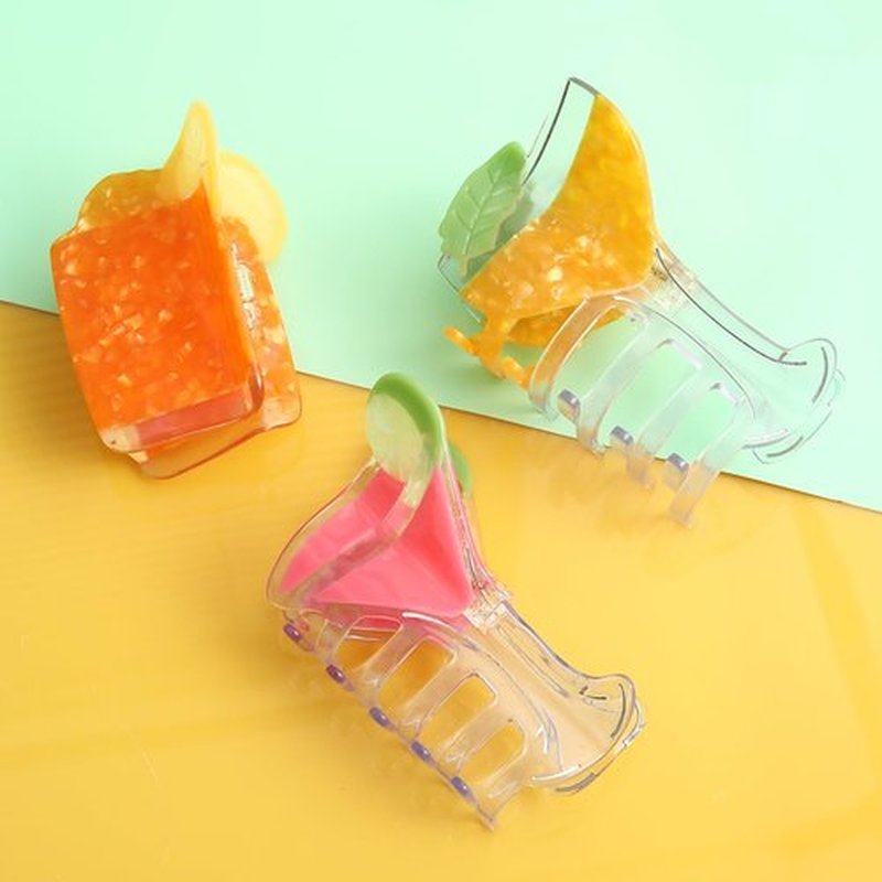 Personalised Acetate Novelty Whiskey Nogaiya Cocktails and Mixed Drinks Hair Claw Clip Drink Glass with Lime Garnish 1 Piece