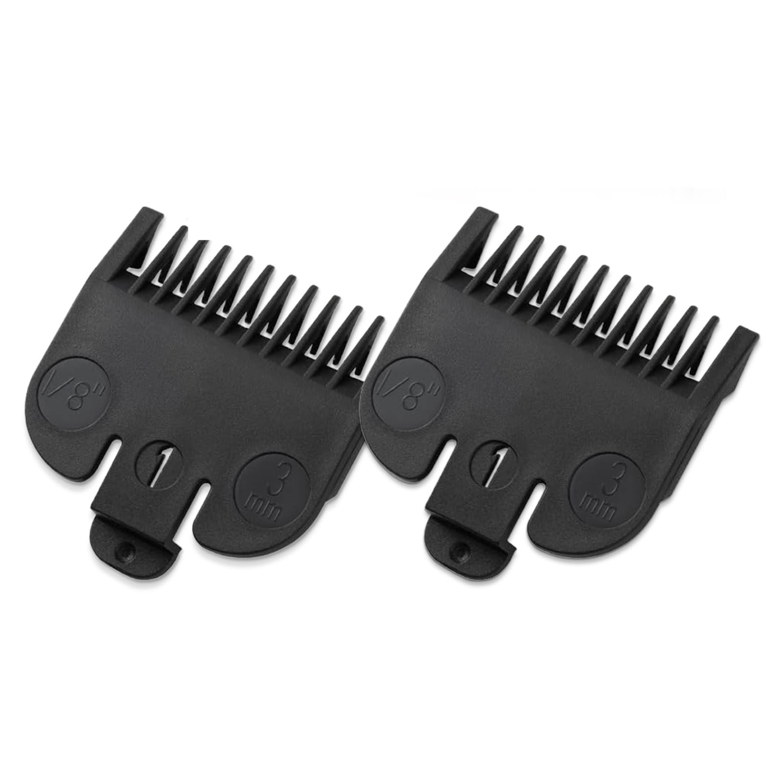 For Wahl #1 Guide Comb Attachment 1/8"(3.0 mm), Replacement Guide Comb Compatible with Wahl clipper guards set Hair Clipper and Trimmer,Cutting Guard Attachment Model 3114-001,Black(2 Pack)