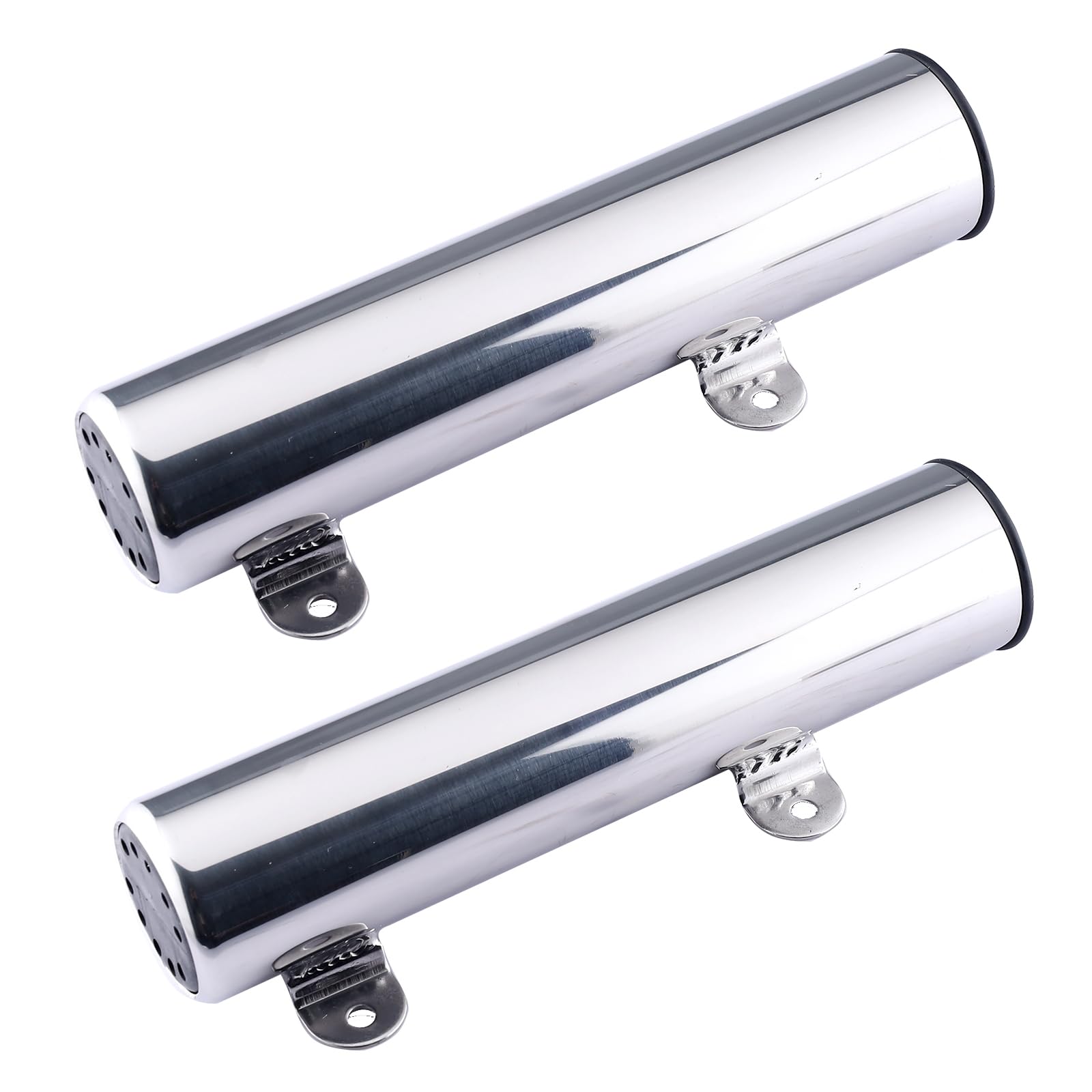 NovelBee 4pcs Fishing Rod Holders,Stainless Steel Boat Pole Holders with Weld Brackets,Side Mounted Transom Mounted Rod Holders for Kayak Marine