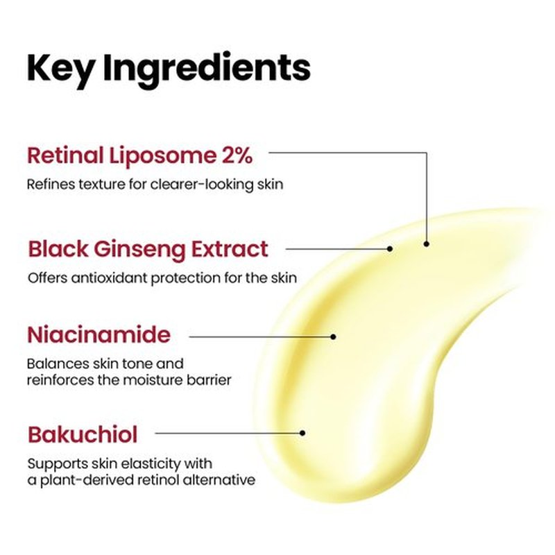K-SECRET SEOUL 1988 Retinal Serum - Advanced 2% Retinal Liposome & 58% Black Ginseng Extract | Fine Lines & Texture Care, 30ml / 1.01 fl oz