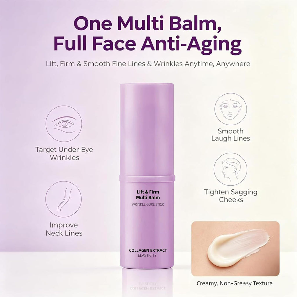 Coellyo Lipstick Under Eye Balm,Lift & Firm Multi Balm,Hydrating,Smoothing,Eye Care for Dark Circles, Puffiness and Fine Lines,0.38 oz