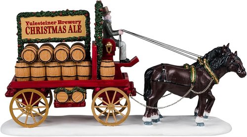 Lemax Christmas Village | Christmas Ale Delivery Figurine - 43710, Festive Holiday Decor