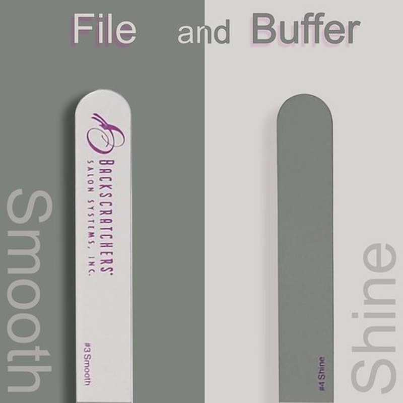 BACKSCRATCHERS 2+2 File and Buffer - Double Sided- Shining and Smoothing Nail File