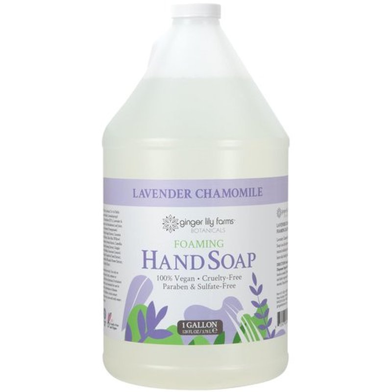 Ginger Lily Farms Botanicals All-Purpose Foaming Hand Soap Refill, 100% Vegan & Cruelty-Free, Lavender Chamomile Scent, 1 Gallon (128 Fl Oz)