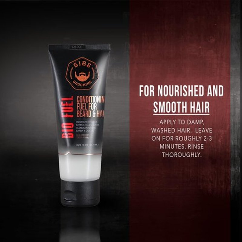 GIBS Grooming Bio Fuel - Conditioning Beard & Hair Growth Formula | 3.25 oz Mango Butter & Biotin