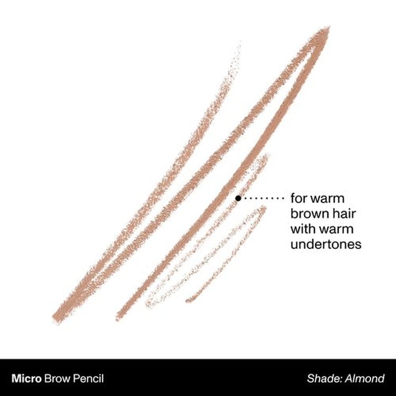 Morphe Micro Dual Eyebrow Pencil - Ultra-Precise Retractable Dual-Ended Brow Tool - Long-Lasting Almond (0.003 oz)
