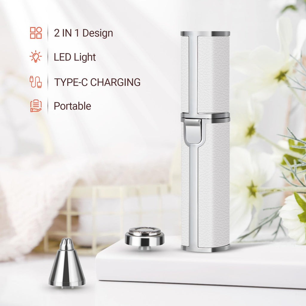 YLYYCC 2-in-1 Nose & Eyebrow Trimmer, Facial Hair Removal for Women