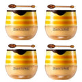 4 PCS Bee Lip Balm Honey Pot,Propolis Lip Mask Moisturizing Moisture Nourishing Dry & Chapped,Care and Reduces Lines, Exfoliating (Honey)