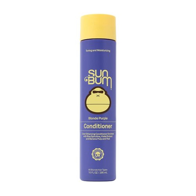Sun Bum Blonde Purple Conditioner - Moisturizing & Brightening Formula - UV Protection & Color Toning - 10 oz