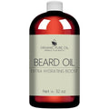 Unscented Beard Oil - Natural Hydrating & Conditioning Blend for Facial Hair - 32 oz | Promotes Growth & Silky Smoothness - Jojoba & Argan