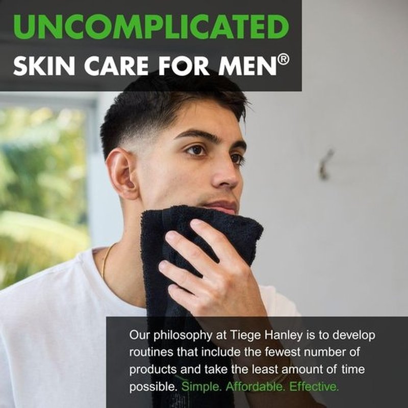 Tiege Hanley Skin Care Set for Men - Essential Daily Routine | 4-Piece System with Face Wash, Scrub, Moisturizer & Night Cream