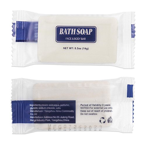 SLequipo Bulk Bar Soap, 50 Pack Mini Soap Bars Bulk Individually Wrapped, 0.5 oz Travel Soap Small Hotel Soaps Travel Size Toiletries for Hotel Bathroom