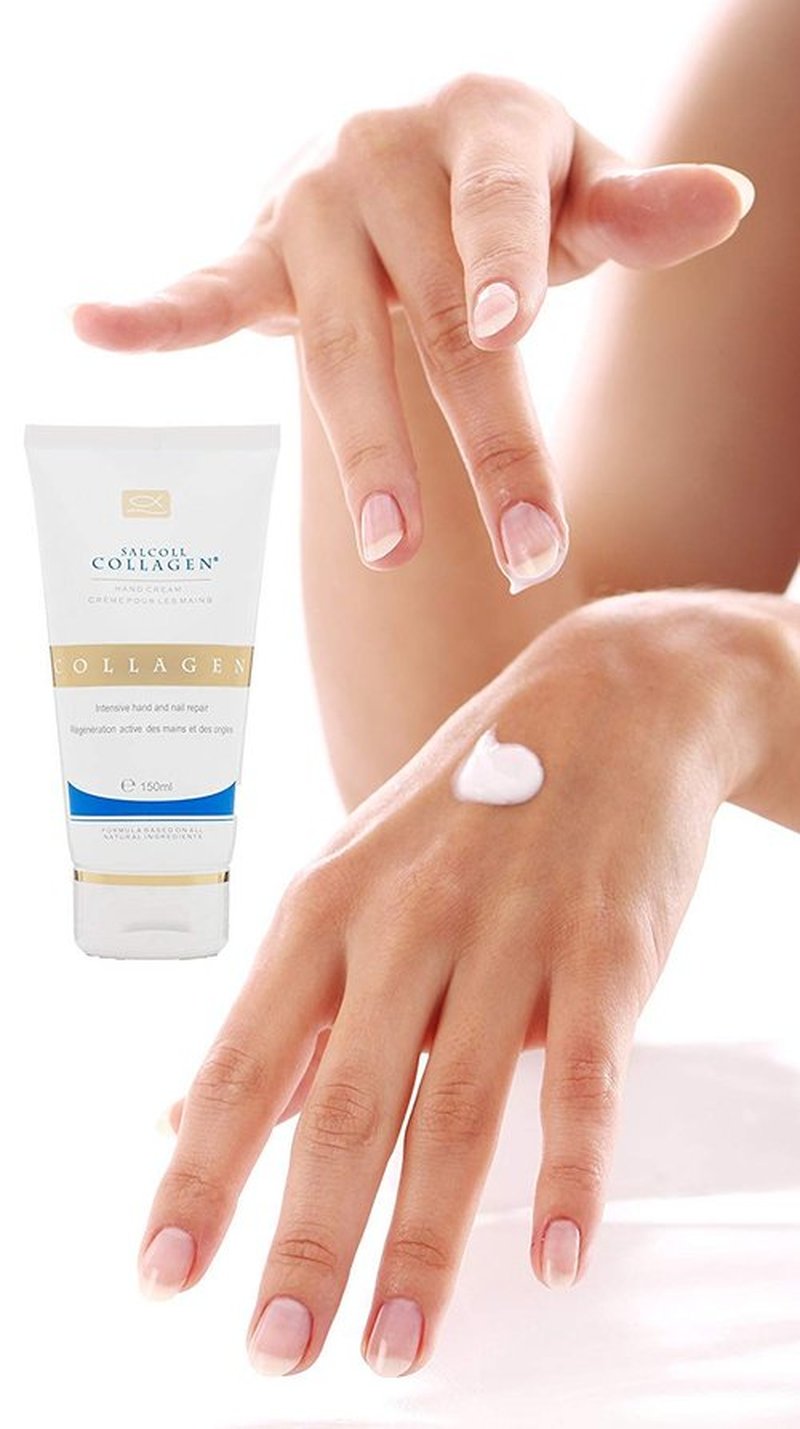 Salcoll Pure Bioactive Collagen Repair Hand Cream - Hypoallergenic Moisturizer for All Skin Types, 150 ml