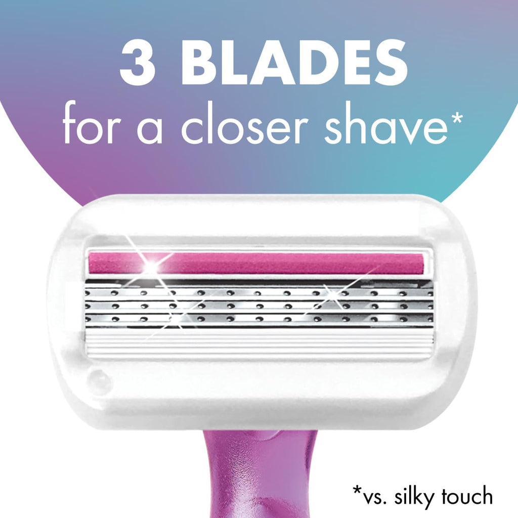 BIC Soleil 3 Sensitive Womens Disposable Razors, 5-Pack, Triple Blade