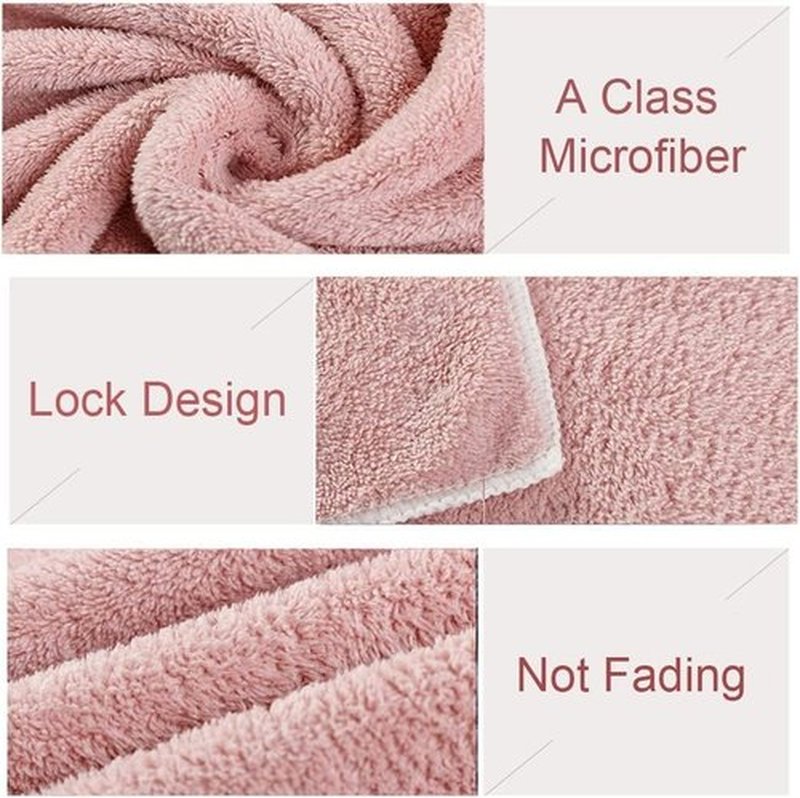 Jseng 3PC Microfiber Hair Towel Caps, Extrame Soft & Ultra Absorbent, Fast Drying Hair Drying Caps Towel Turban Wrap for Wet Hair Women
