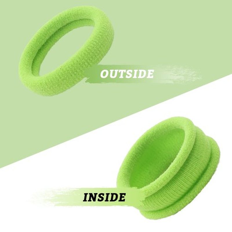 Lawie 200 Pack Terry Cloth Knit Thick Colorful Hair Ties Scrunchies Elastics Hair Bands for Thin Curly Hair Ponytail Holder