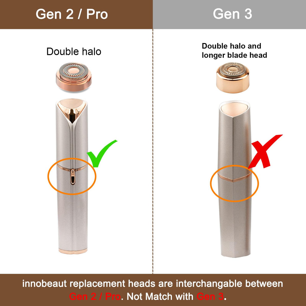 Gen 2 Replacement Heads Compatible with Flawless Facial Remover, 3 Pack