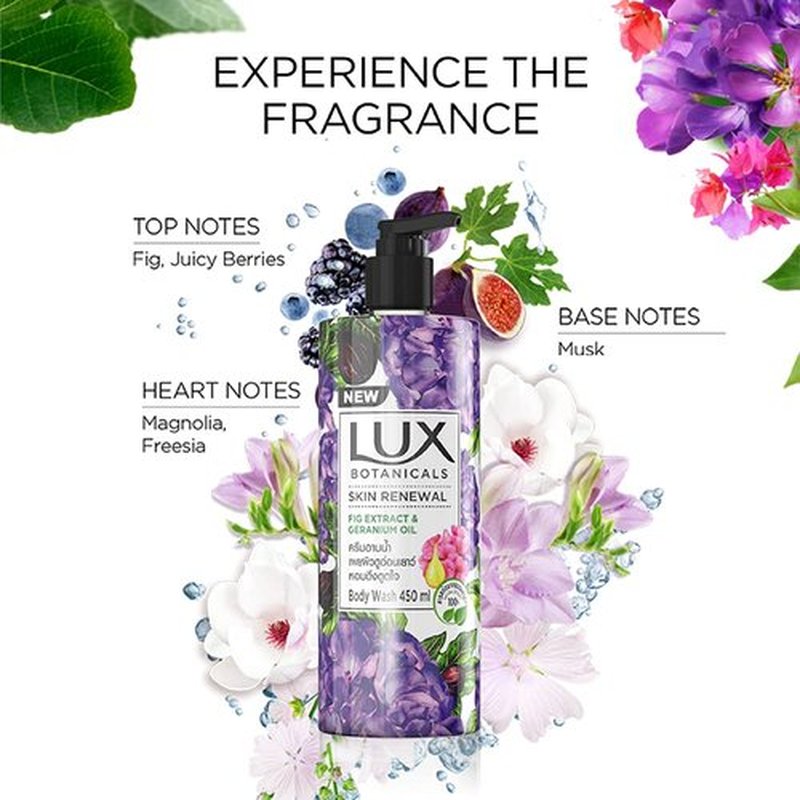 Lux Botanicals Skin Renewal Shower Gel - Natural Extracts, Paraben-Free, 450 ml / 15.2 Fl. Oz