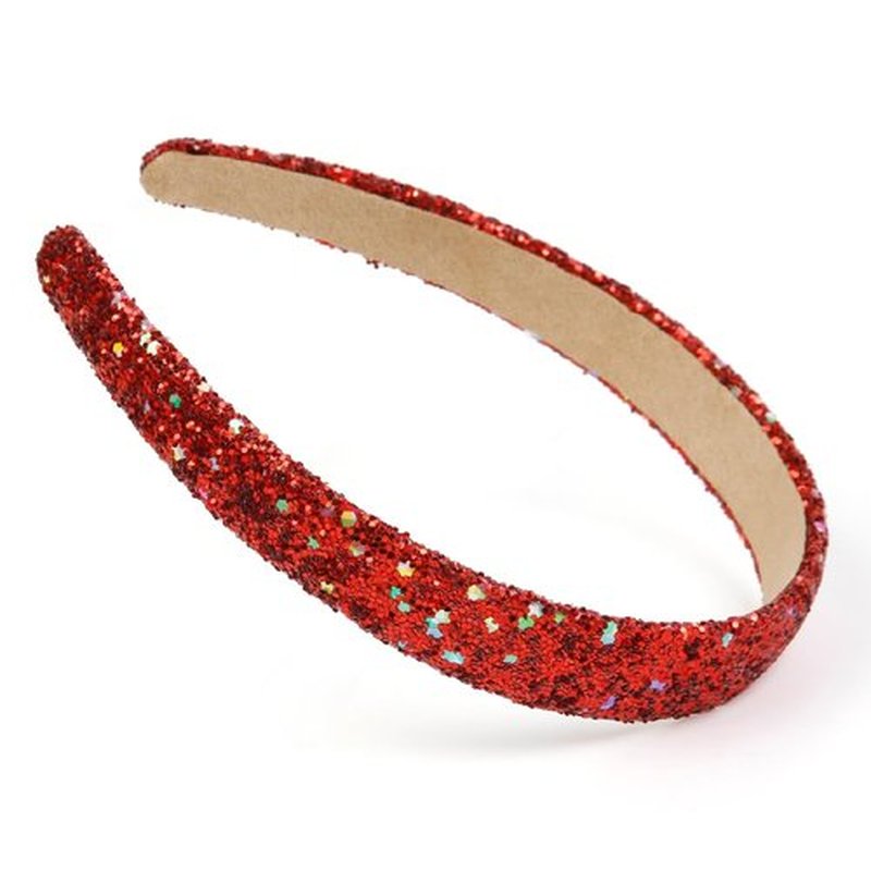 Huachi Glitter Headbands for Women Non Slip Fancy Headband, Sparkle Headbands Cute Head Band for Women’s Hair, Hair Accessories for Birthday Party Favors, Christmas Red Sequin Headband