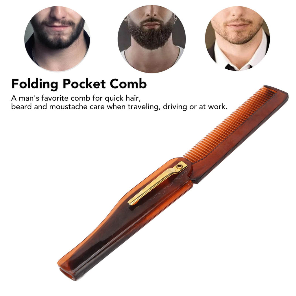 10 Pcs Folding Comb,Folding Pocket Comb Fine Tooth Comb Pocket Beard Comb Handmade Folding Pocket Comb for Styling Hair Mustache Beard