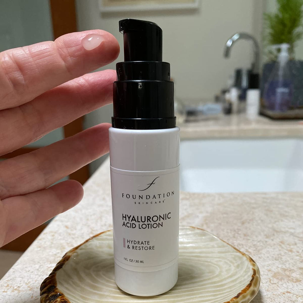 Foundation Skincare Hyaluronic Acid Moisturizer - Hydrating Face lotion for women, Formulated with Green Tea and Chamomile - 1 Fl Oz