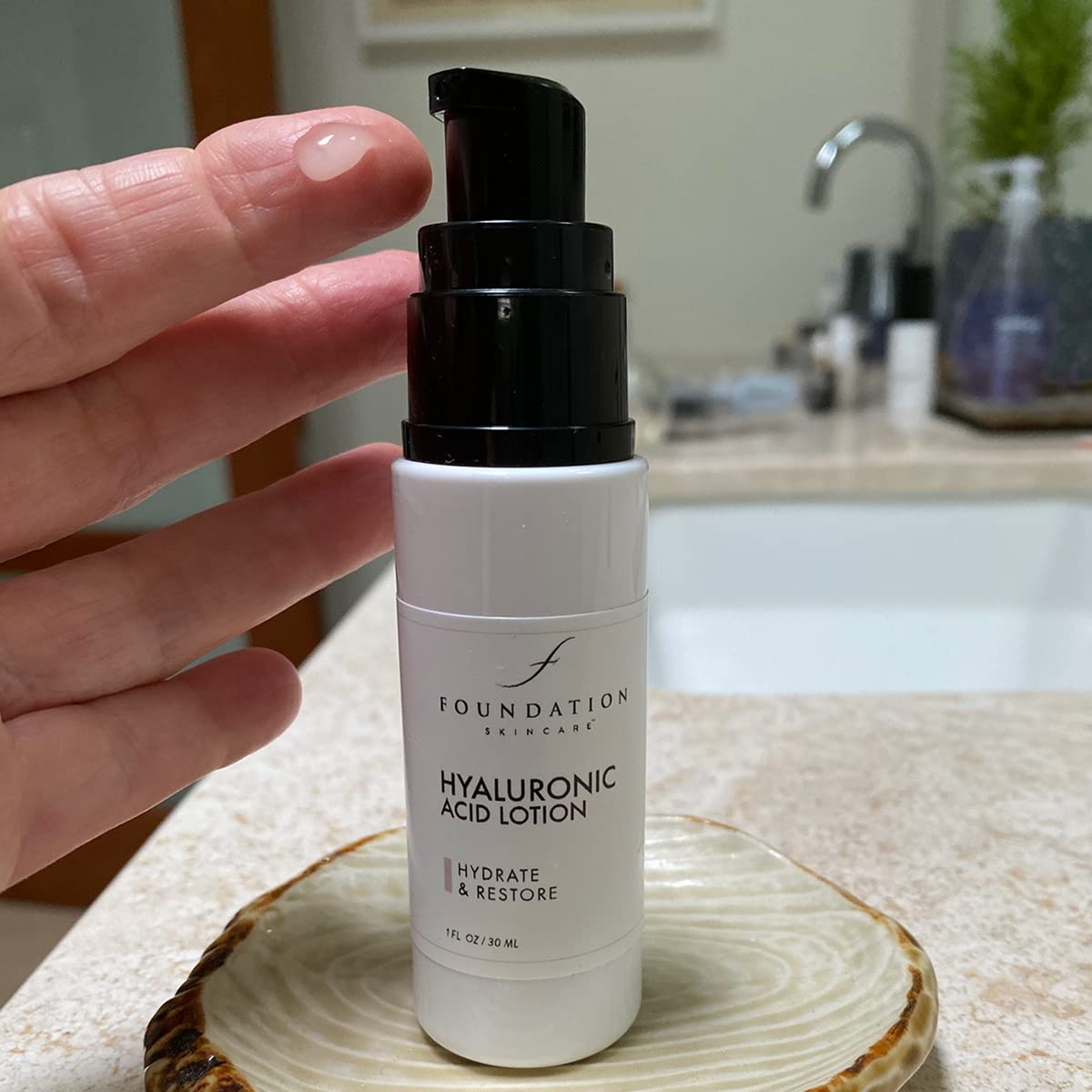 Foundation Skincare Hyaluronic Acid Moisturizer - Hydrating Face lotion for women, Formulated with Green Tea and Chamomile - 1 Fl Oz