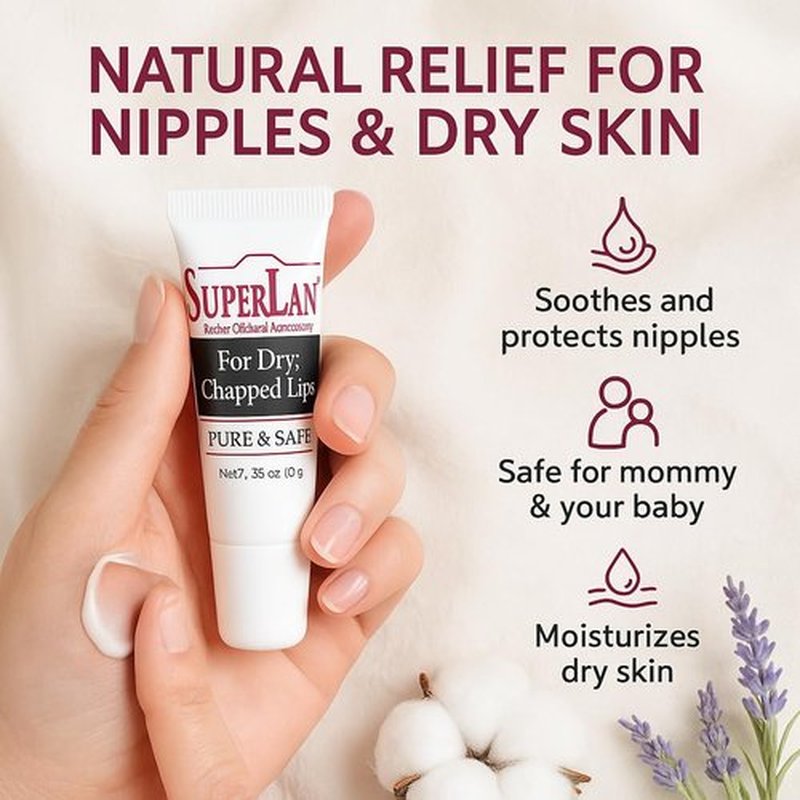 Lanolin Lip Balm 3 pack - Lip Repair for Hot/Dry Weather - Natural Lanolin Nipple Cream - Lip Moisturizer for cracked lips - Hydrating lip care - Ultra pure jojoba oil - Kosher chap stick (1.05 oz)