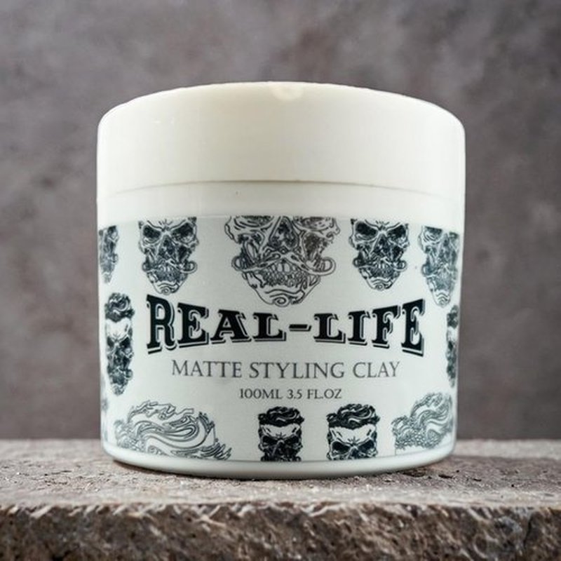 Real-Life Matte Styling Clay, Medium All-Day Hold & Matte Finish, Non-Greasy, Easy Washout, 3.5 oz