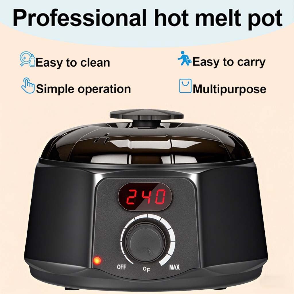 Professional Wax warmer for hair removal, Digital 16oz Wax Melting Pot with See through lid, Waxing Machine for Beginners, Face, Bikini, Leg, Body
