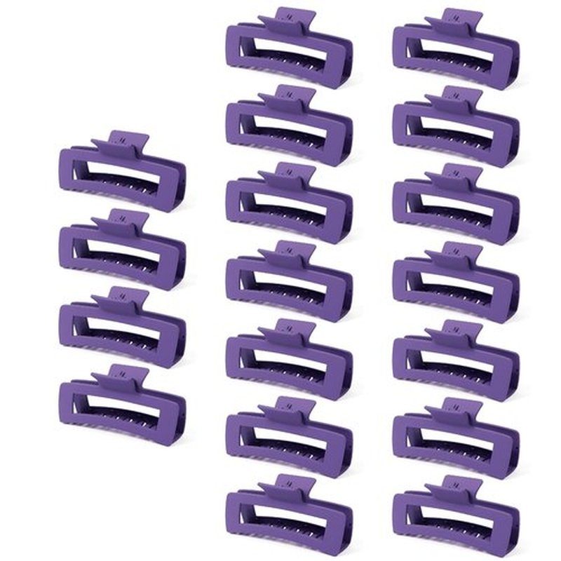 18 Pack Hair Claw Clips,Hair Clips For Women,Large Hair Claw Clips For Thick Hair,Nonslip Matte Hair Clips Hair Accessories Women Girl Birthday Christmas Gift (18 Pack Purple)