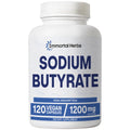 Immortal Herbs Sodium Butyrate Capsules 1200mg, High Absorption Postbiotic, 120 Count, Standardized Butyric Acid, Vegan, Non-GMO & Gluten-Free Butyrate Supplement for Women and Men