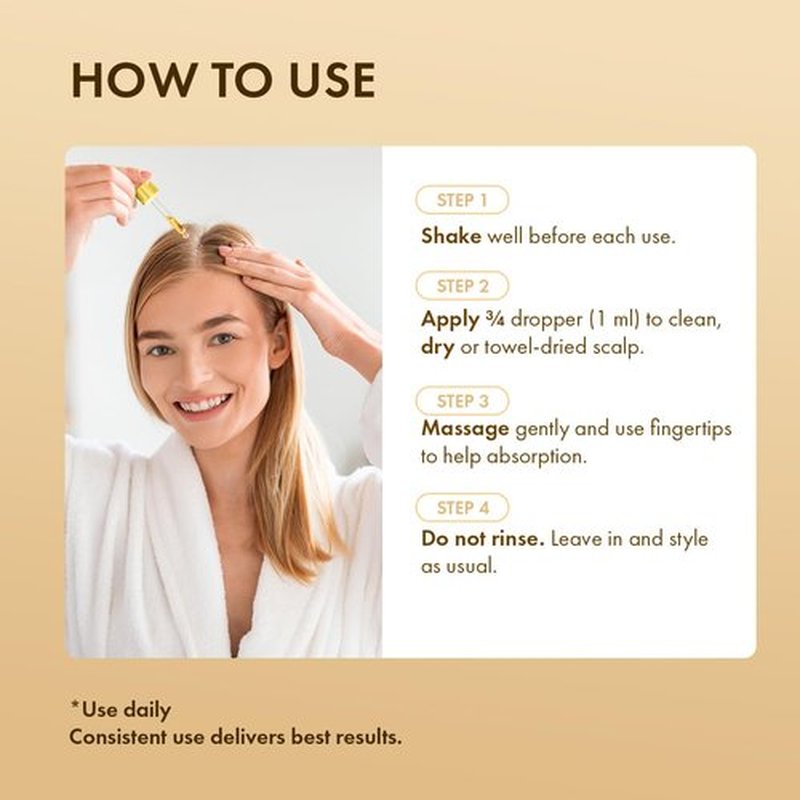 Hair Growth Serum Scalp Treatment: Scalp Serum with Rosemary, Multi-Peptide & Caffeine for Anti Hair Loss and Thinning - Thickening and Density for Women & Men