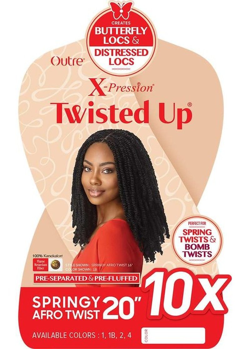 Outre X-Pression - Twisted Up - Springy Afro Twist 20" 10X (OFF BLACK 1B)
