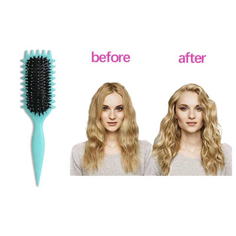 xiangwenlan Green 1 PS, Curly Hair Brush and Styling Brush for women and men, fitting all hair style.