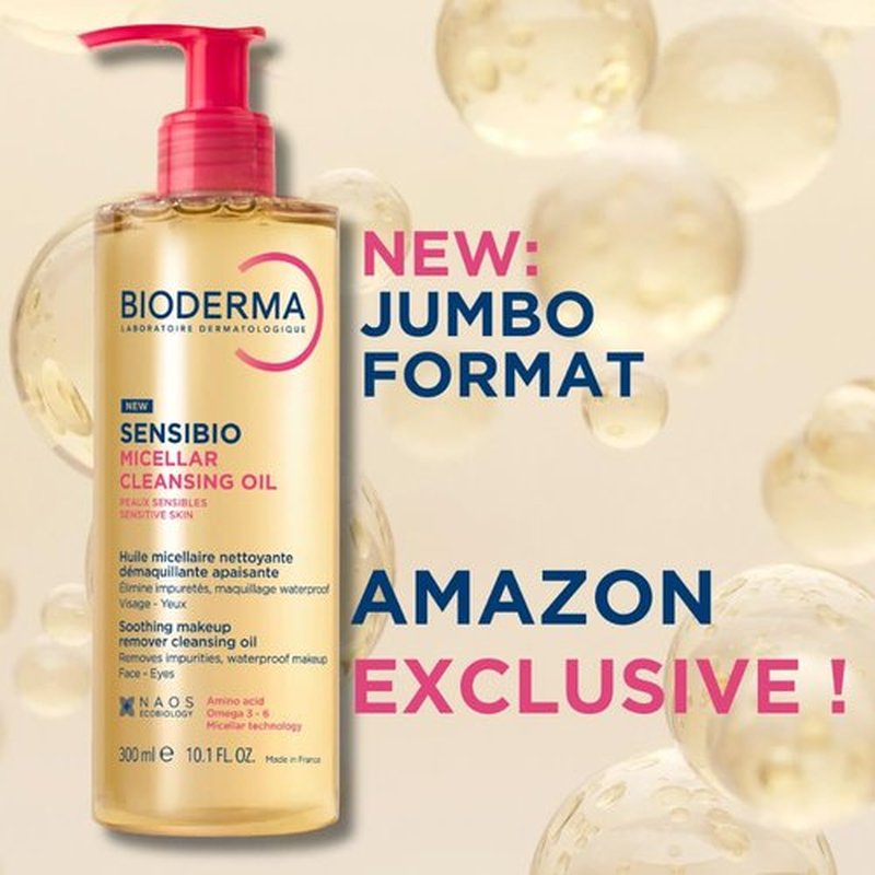 Bioderma Sensibio Micellar Cleansing Oil - Gentle Deep Cleanser for Sensitive Skin | 6.7 Fl Oz