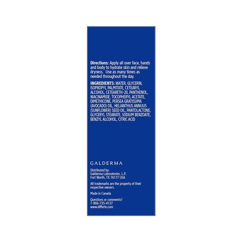 Differin Face Moisturizer, Soothing Lotion for Face and Body, Gentle Skin Care for Acne Prone Sensitive Skin, 4 oz (Packaging May Vary)