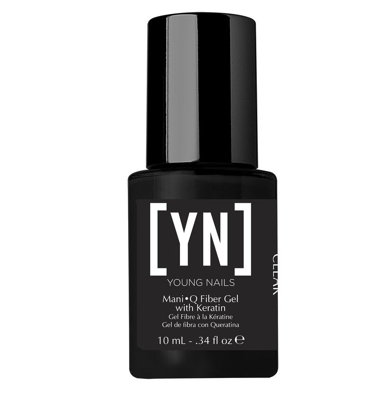 Young Nails ManiQ Fiber Gel with Keratin, Clear, 10ml