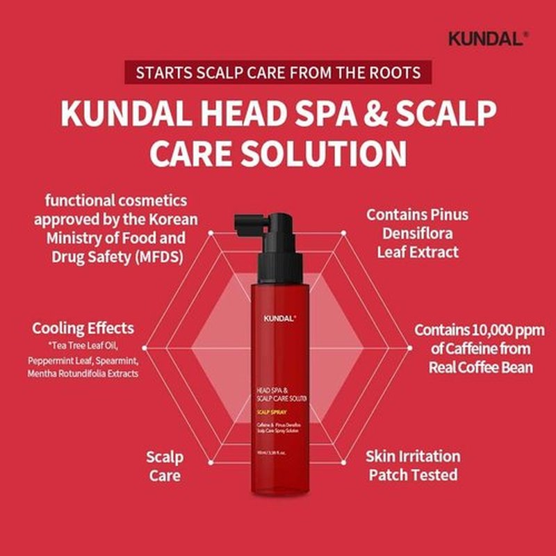 KUNDAL Hair Loss Serum - Caffeine Scalp Tonic & Shampoo | White Musk Scented Treatment