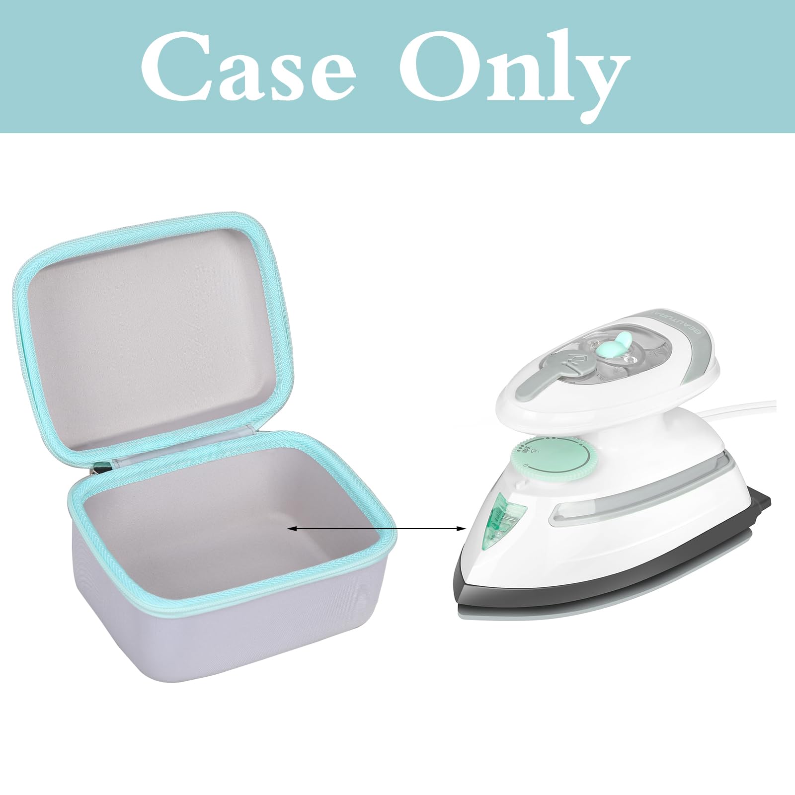 Aproca Case Compatible with BEAUTURAL Mini Travel Steam Iron, Portable Storage Bag for Accessories (Case Only)