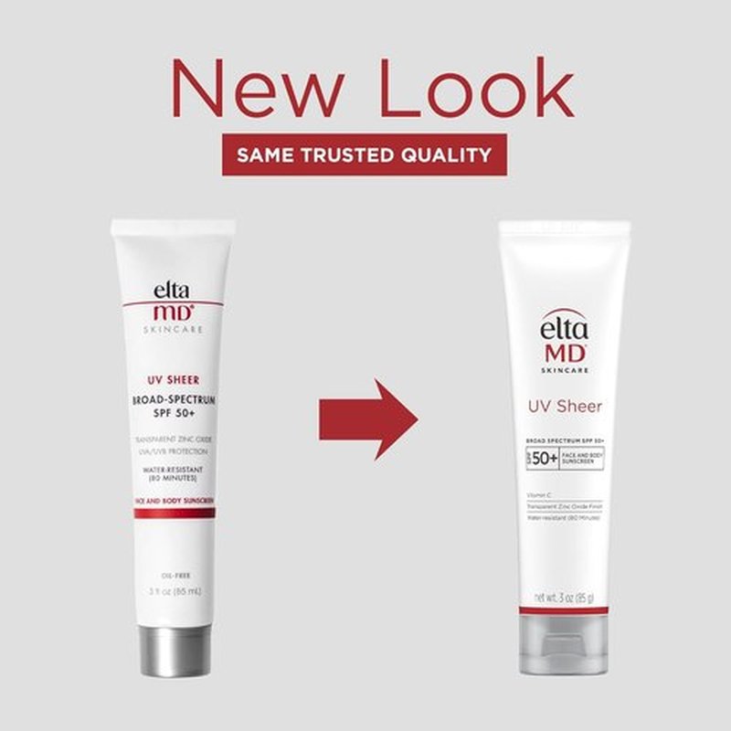 EltaMD UV Sheer Face Sunscreen - SPF 50+ Zinc Oxide Formula with No White Cast for Face & Body