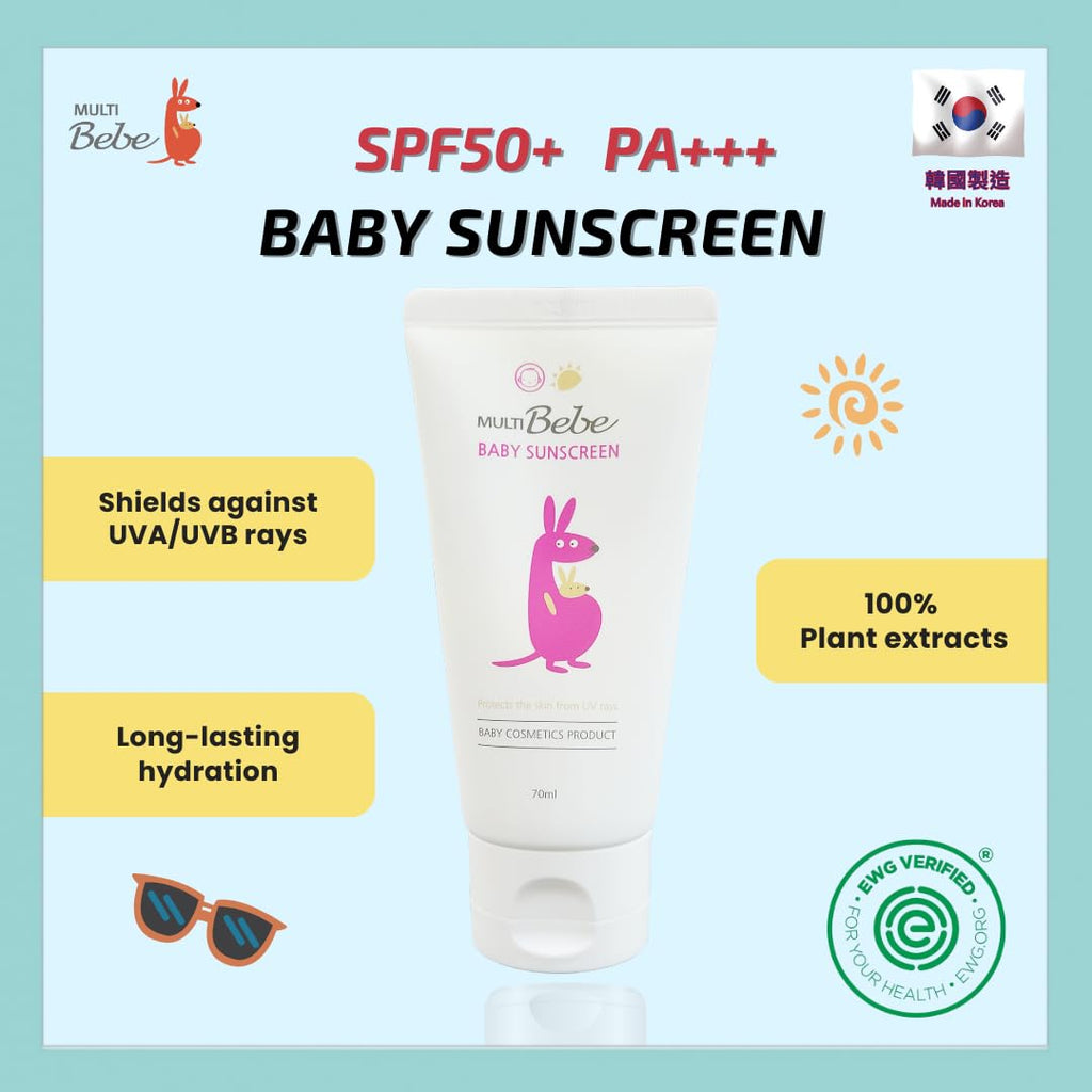 Multi-Bebe Baby Sunscreen cream - Protect the skin from UV rays SPF 50+ PA+++ - 2.4 fl made in korea