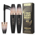 Skiennix 4D Silk Fiber Lash Mascara - Waterproof, Volume & Length, Smudge-Proof, 2 Pack