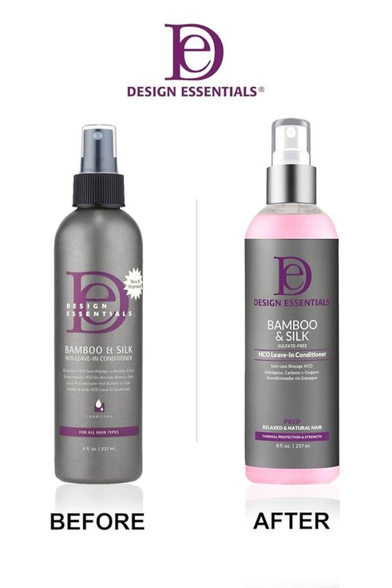 Design Essentials Leave-In Conditioner - Bamboo & Silk Thermal Protection for Natural Hair | 8 Oz
