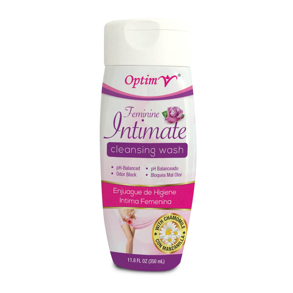 OPTIM V Feminine Wash – 11.8Fl Oz Feminine Intimate Cleansing Wash – Ultra-Gentle Chamomile Formula – pH Balanced – Unpleasant Odor Block – Ideal for All-Day Freshness